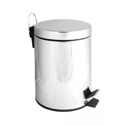 Simex pedálos szemetes 5L rozsdamentes, fényes