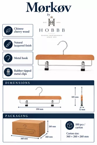 HOBBB Mørkøv Kleiderbügel, Natur