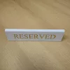 Reservierungsschild, weiß, goldener Druck, groß