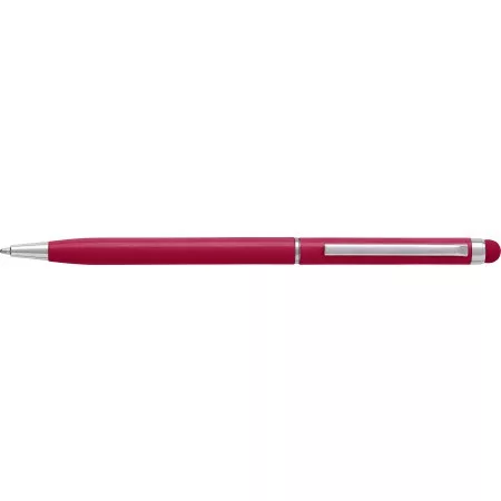 Aluminium-Kugelschreiber mit Touchpen, Rot – Preis inklusive Logodruck