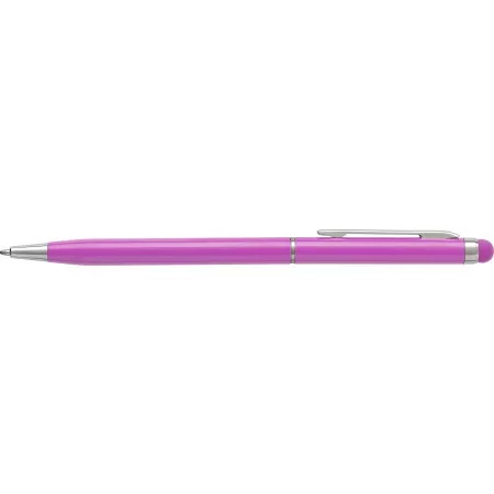 Aluminium-Kugelschreiber mit Touchpen, Rosa – Preis inklusive Logodruck