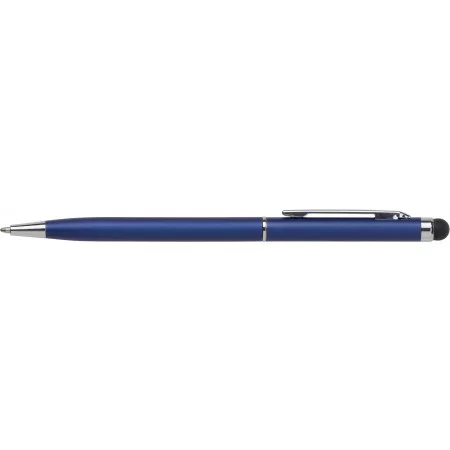 Aluminium-Kugelschreiber mit Touchpen, Dunkelblau – Preis inklusive Logodruck