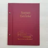 Klassische Speisekarte mit Buchschrauben, bordeauxrotes Kunstleder, mit Logodruck, 8 Hüllen, A4