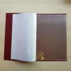 Klassische Speisekarte mit Buchschrauben, bordeauxrotes Kunstleder, mit Logodruck, 8 Hüllen, A4