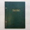 Klassische Speisekarte, grünes Kunstleder, mit Logodruck, 8 Hüllen, A4