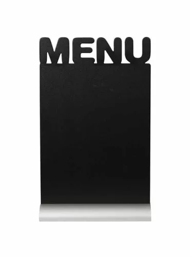 Securit Kreidetafel mit MENU-Silhouette und Alu-Fuß