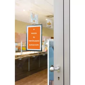   DURAFRAME Magnet-Inforahmen mit selbstklebender Rückseite, A4, silber