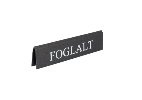 Reservierungsschild, silbergrau, weißer Druck, groß