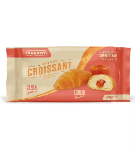 Agluten Croissant Albicocca – Croissants mit Aprikosenfüllung (glutenfrei), 55 g