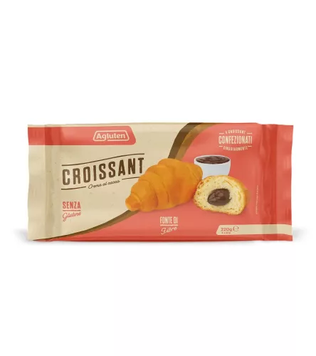 Agluten Croissant Crema al Cacao – Croissants mit Kakaocreme (glutenfrei), 55 g