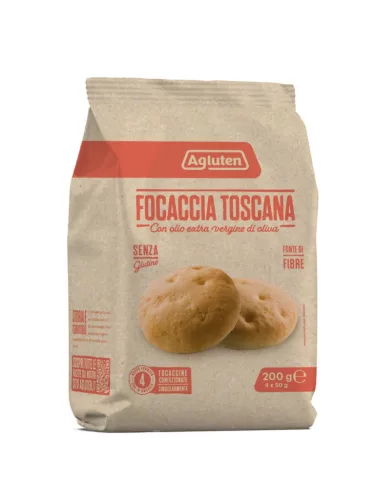 Agluten Focaccia Toscana – toskanische Focaccia mit Olivenöl (glutenfrei), 50 g