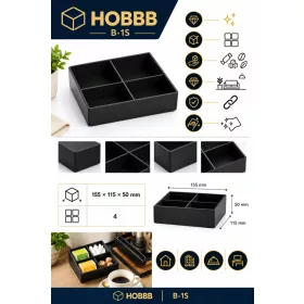 HOBBB Stege Gästetablett, Schwarz