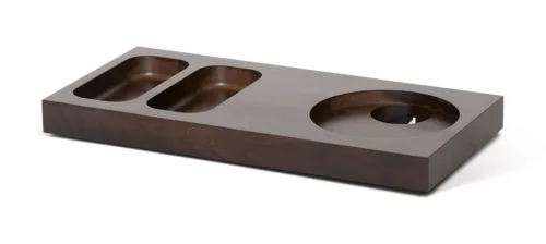 Xanthic S Welcome-Tablett, Holz – Mahagoni, Schwarz