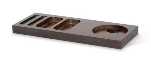 Xanthic Welcome-Tablett, Holz – Mahagoni, Schwarz