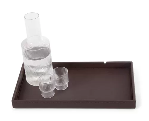 Etna Welcome-Tablett, rechteckig – Natur, klassisch, Schwarz