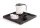 Fuji Welcome-Tablett, quadratisch – Natur, klassisch, Schwarz