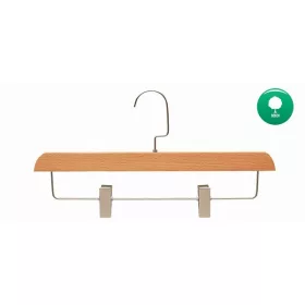 Kleiderbügel aus Buche mit Hosenclips