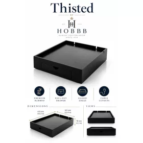 HOBBB Thisted Bambus-Gästetablett, Natur