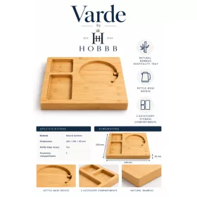 HOBBB Varde Bambus-Gästetablett, Natur