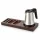 Bentley Xanthic Tablett (Mahagoni) + Coral Wasserkocher, 0,5 l (Edelstahl) – Set