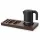 Bentley Xanthic Tablett (Mahagoni) + Halo Wasserkocher, 1 l (schwarz) – Set