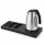 Bentley Xanthic Tablett (schwarz) + Saffron View Wasserkocher, 1 l (Edelstahl) – Set