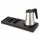 Bentley Xanthic Tablett (schwarz) + Coral Wasserkocher, 0,5 l (Edelstahl) – Set
