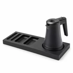   Bentley Xanthic Tablett (schwarz) + Coral Wasserkocher, 0,5 l (mattschwarz) – Set