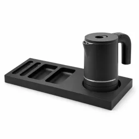   Bentley Xanthic Tablett (schwarz) + Halo Wasserkocher, 0,6 l (mattschwarz) – Set