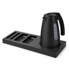   Bentley Xanthic Tablett (schwarz) + Saffron View Wasserkocher, 1 l (mattschwarz) – Set