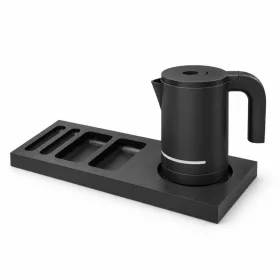   Bentley Xanthic Tablett (schwarz) + Halo Wasserkocher, 1 l (schwarz) – Set