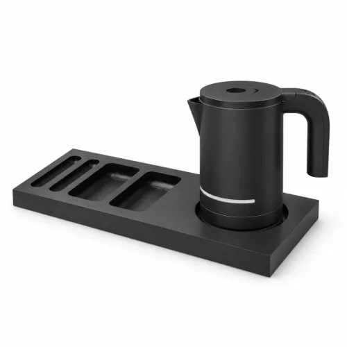 Bentley Xanthic Tablett (schwarz) + Halo Wasserkocher, 1 l (schwarz) – Set