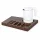 Bentley Xanthic Coffee & Tea Tablett (Mahagoni) + Halo Wasserkocher, 0,6 l (weiß) – Set