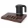 Bentley Xanthic Coffee & Tea Tablett (Mahagoni) + Halo Wasserkocher, 1 l (schwarz) – Set