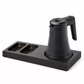   Bentley Xanthic S Tablett (schwarz) + Coral Wasserkocher, 0,5 l (mattschwarz) – Set