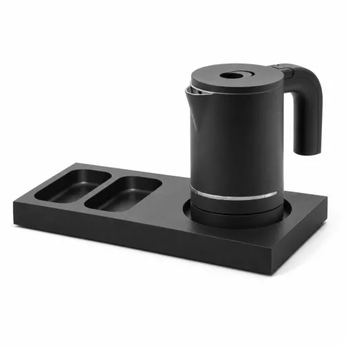 Bentley Xanthic S Tablett (schwarz) + Halo Wasserkocher, 0,6 l (mattschwarz) – Set