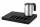 Bentley Xanthic Coffee & Tea Tablett (schwarz) + Halo Wasserkocher, 0,8 l (Edelstahl) – Set