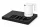 Bentley Xanthic Coffee & Tea Tablett (schwarz) + Halo Wasserkocher, 0,6 l (weiß) – Set