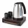 Bentley Canella Tablett (Mahagoni) + Saffron View Wasserkocher, 1 l (Edelstahl) – Set