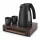 Bentley Canella Tablett (Mahagoni) + Saffron View Wasserkocher, 1 l (mattschwarz) – Set