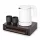 Bentley Canella Tablett (Mahagoni) + Halo Wasserkocher, 0,6 l (weiß) – Set