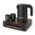 Bentley Canella Tablett (Mahagoni) + Halo Wasserkocher, 1 l (schwarz) – Set