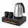 Bentley Canella Tablett (schwarz) + Saffron View Wasserkocher, 1 l (Edelstahl) – Set