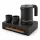 Bentley Canella Tablett (schwarz) + Halo Wasserkocher, 0,6 l (mattschwarz) – Set