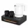 Bentley Canella Tablett (schwarz) + Halo Wasserkocher, 0,6 l (weiß) – Set