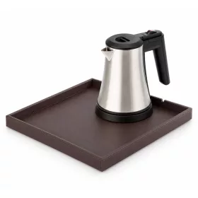   Bentley Fuji Tablett (klassisch braun) + Coral Wasserkocher, 0,5 l (Edelstahl) – Set