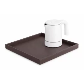   Bentley Fuji Tablett (klassisch braun) + Halo Wasserkocher, 0,6 l (weiß) – Set