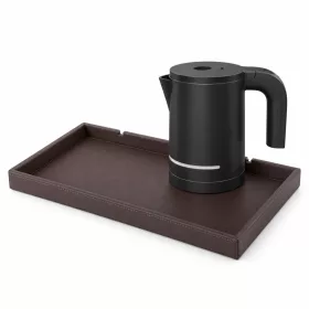   Bentley Etna Tablett (klassisch braun) + Halo Wasserkocher, 1 l (schwarz) – Set