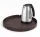 Bentley Maroa Tablett (klassisch braun) + Saffron View Wasserkocher, 1 l (Edelstahl) – Set