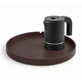   Bentley Maroa Tablett (klassisch braun) + Halo Wasserkocher, 0,6 l (mattschwarz) – Set